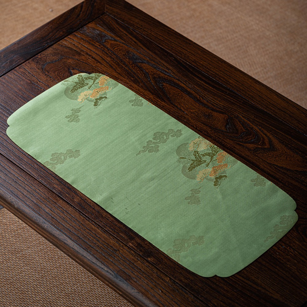 Bamboo Tea Tray - New Thick Tea Mat Embroidered Patterns