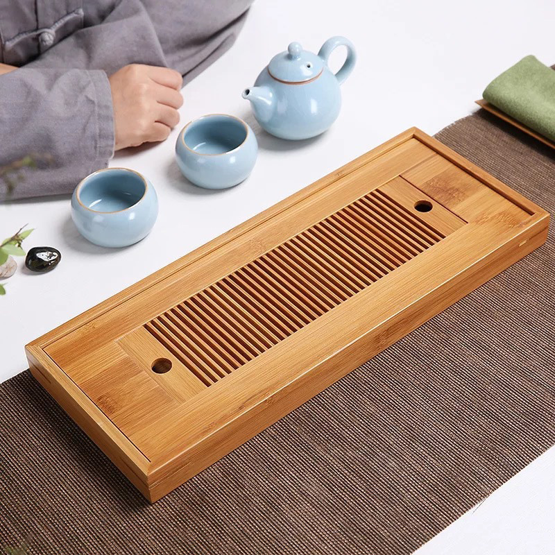 Bamboo Tea Tray - Chinese Bamboo Tray Set Drainage Water