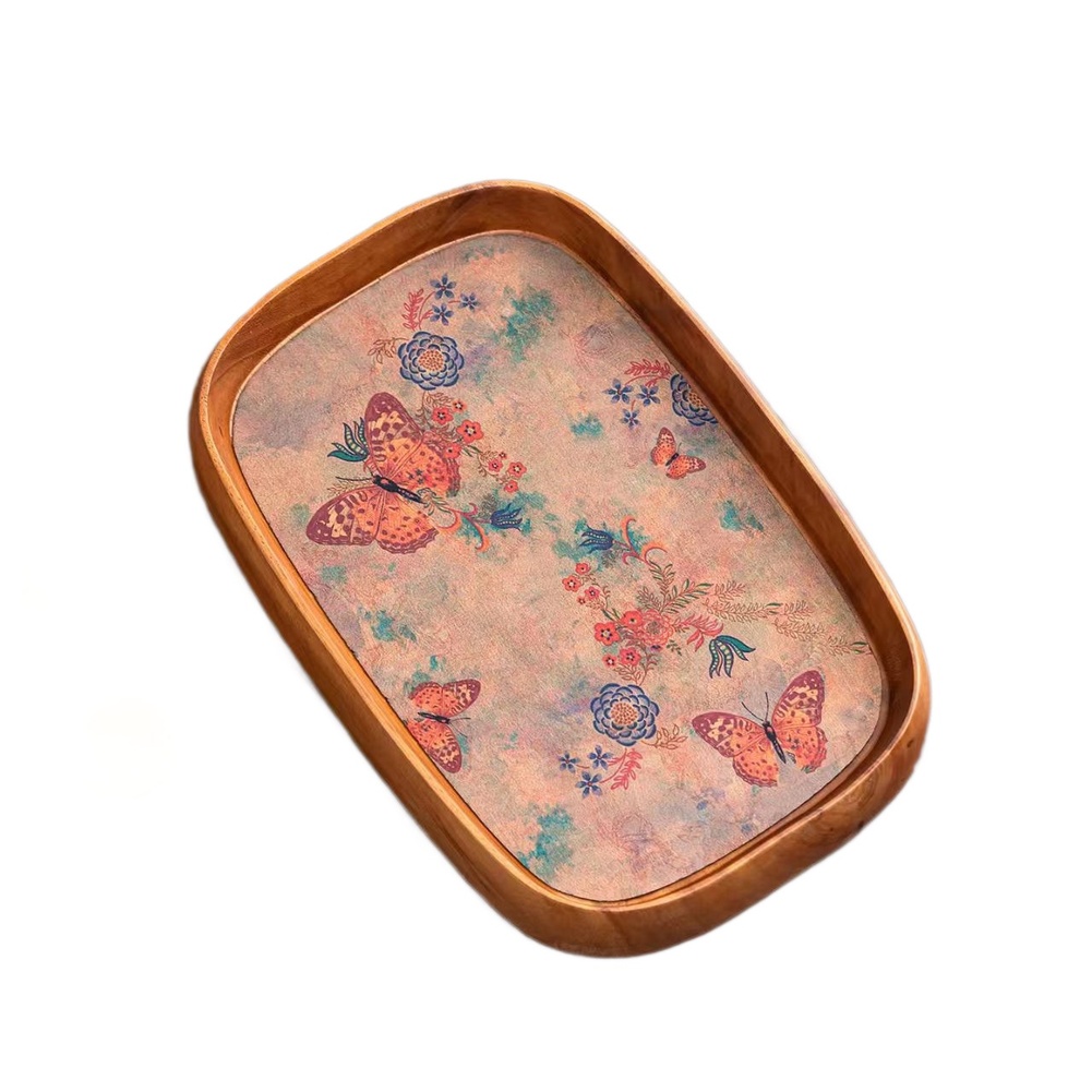 Bamboo Tea Tray - 1 Piece Walnut Wood Dry Tea