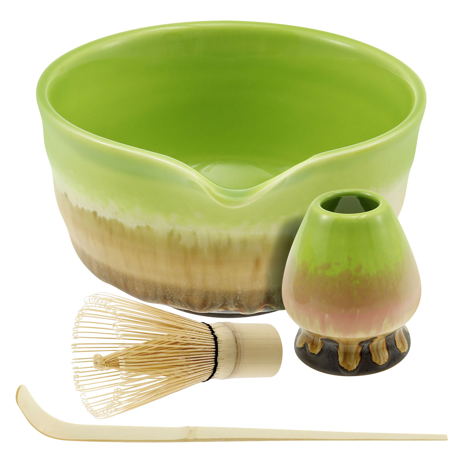 Matcha Whisk Set - 4Pcs Japanese Matcha Tea Set Ceramic