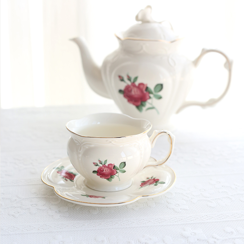 French gold edged ceramic gold - Coffee Tea English reseña y precio