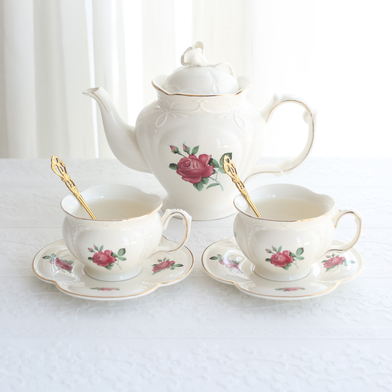 French gold edged ceramic gold - Coffee Tea English reseña y precio
