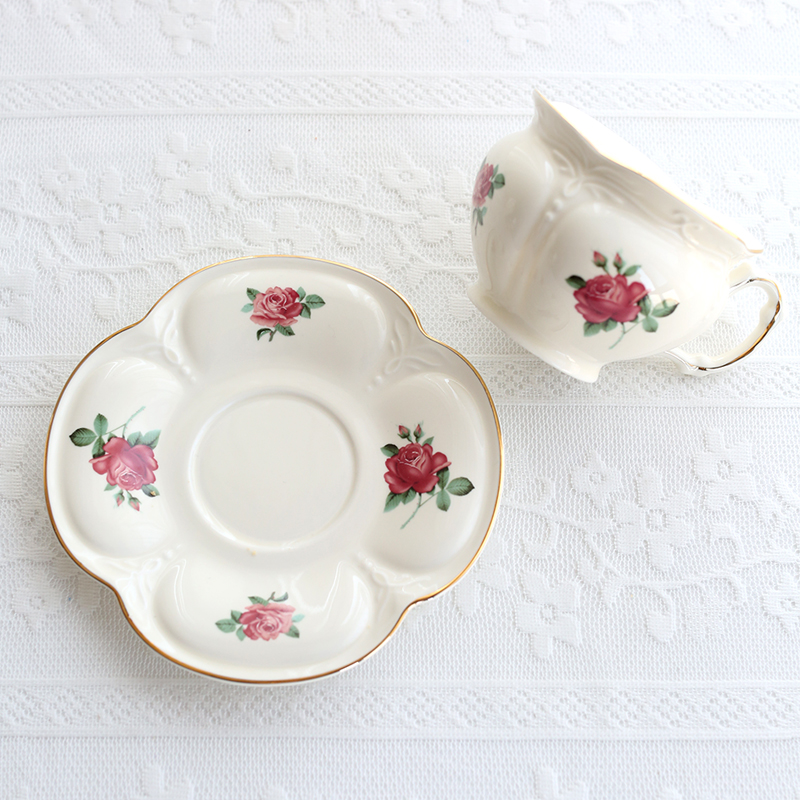 French gold edged ceramic gold - Coffee Tea English reseña y precio