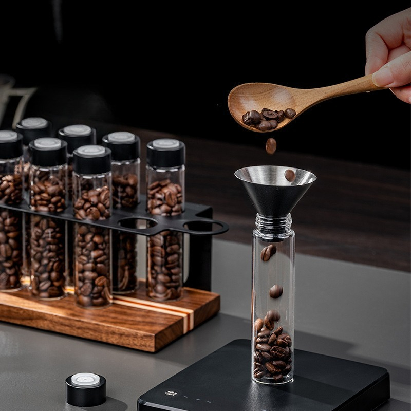 JUSTINLAU Glass Coffee Bean St - Coffee Tea Jars reseña y precio