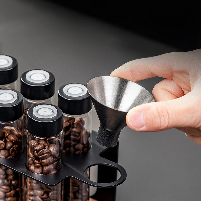 JUSTINLAU Glass Coffee Bean St - Coffee Tea Jars reseña y precio