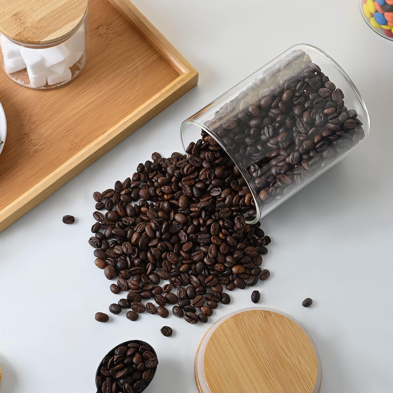 umieo Glass Food Storage Conta - Coffee Tea Jars reseña y precio