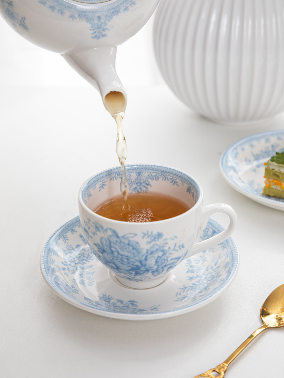 House, retro blue peony aftern - Coffee Tea English reseña y precio