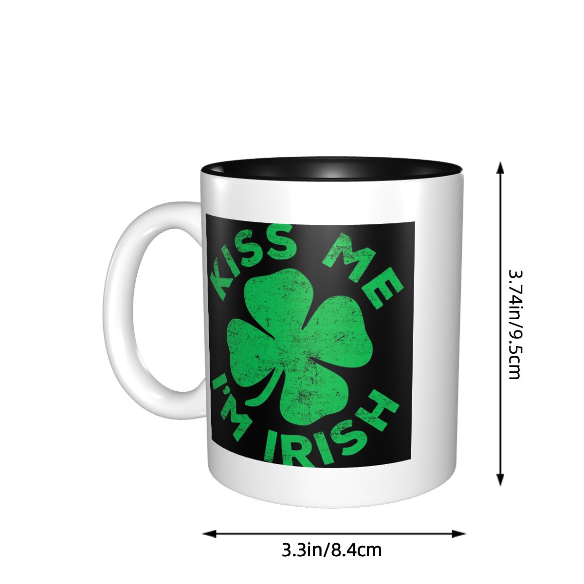 Kiss Me I'm Irish Mug Funny Ce - Coffee Tea With Me reseña y precio