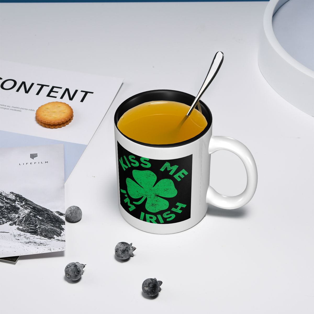 Kiss Me I'm Irish Mug Funny Ce - Coffee Tea With Me reseña y precio