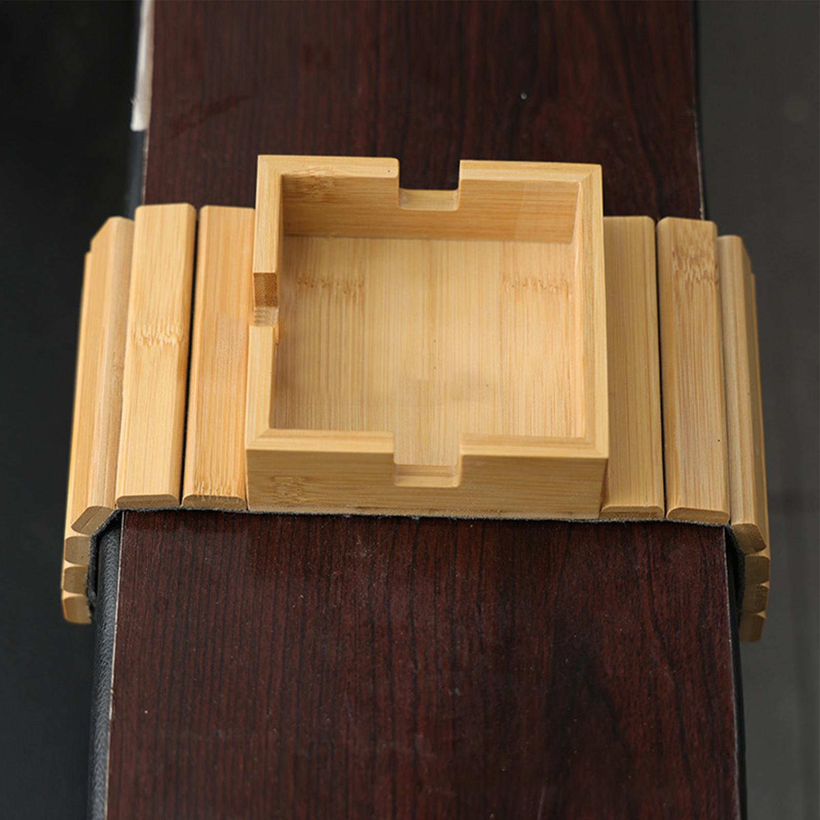Couch Cup Holder Wood Sofa Arm - Bamboo Tea Tray reseña y precio