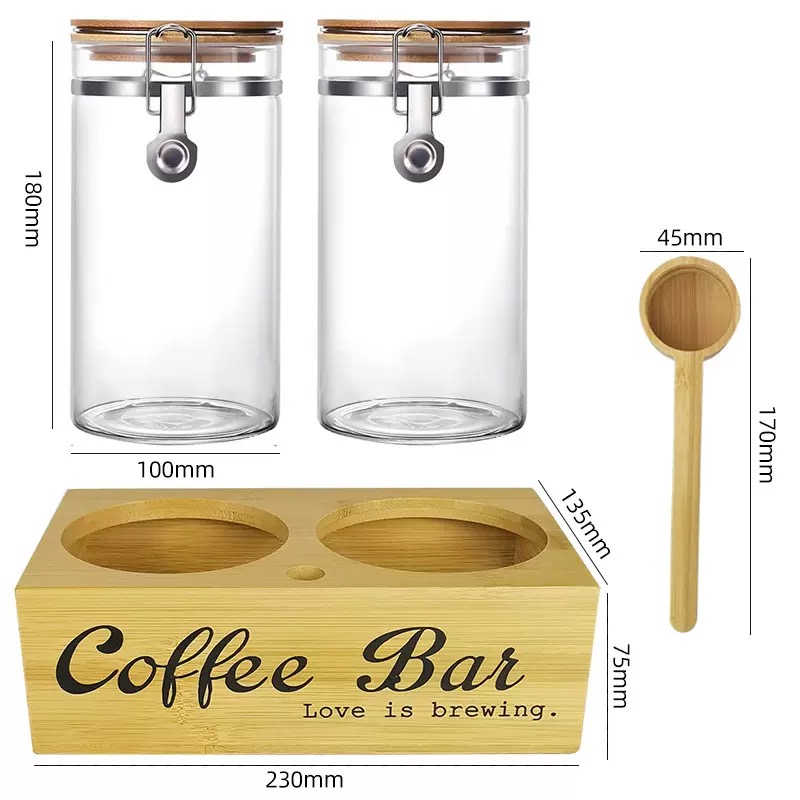Coffee Storage Jars 2 Pack wit - Coffee Tea Jars reseña y precio