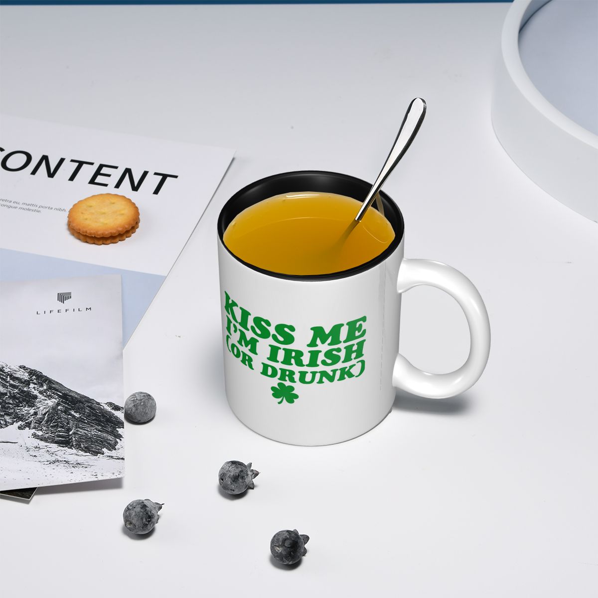 Kiss Me I'm Irish Mug Funny Ce - Coffee Tea With Me reseña y precio