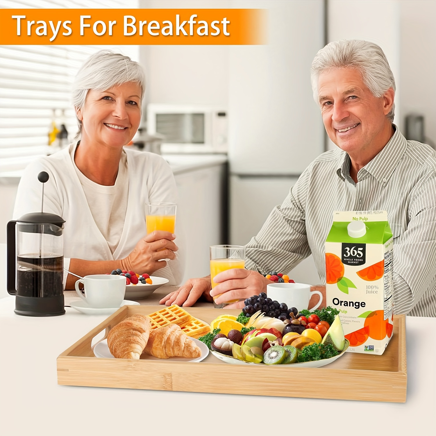Bamboo Serving Tray Kitchen Fo - Bamboo Tea Tray reseña y precio