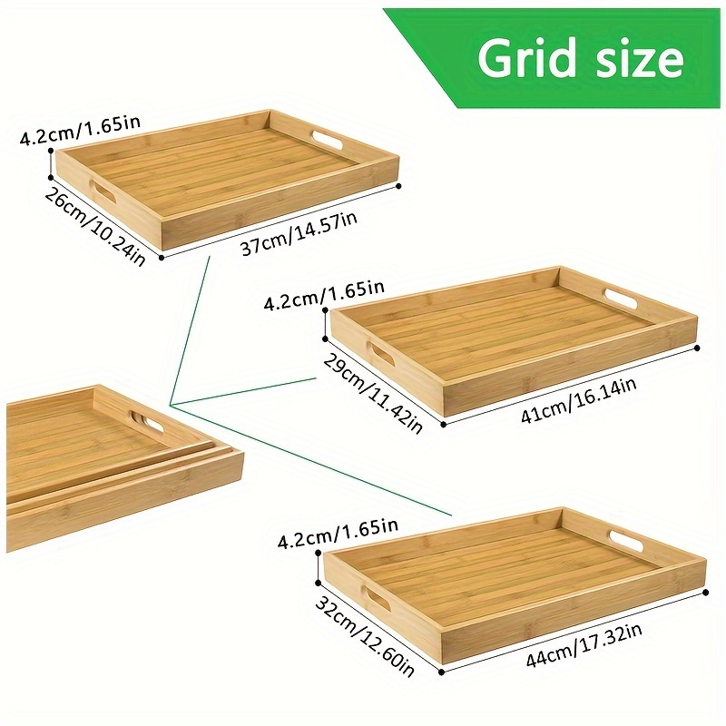 Bamboo Serving Tray Kitchen Fo - Bamboo Tea Tray reseña y precio