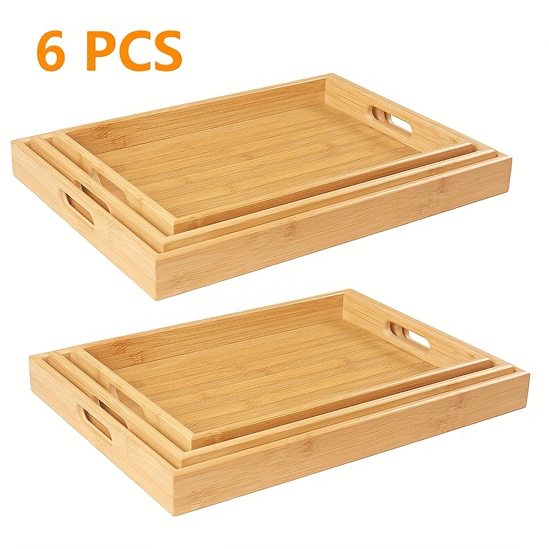 Bamboo Serving Tray Kitchen Fo - Bamboo Tea Tray reseña y precio
