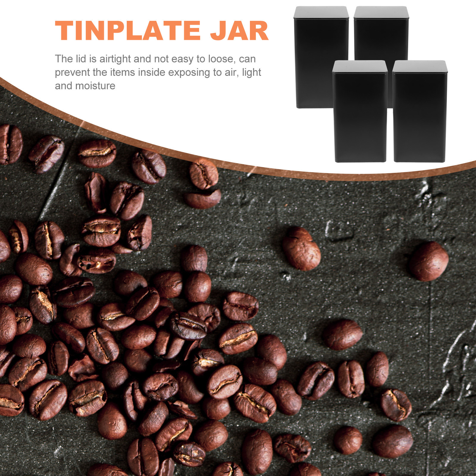 4Pcs Storage Jars Tinplate Box - Coffee Tea Jars reseña y precio
