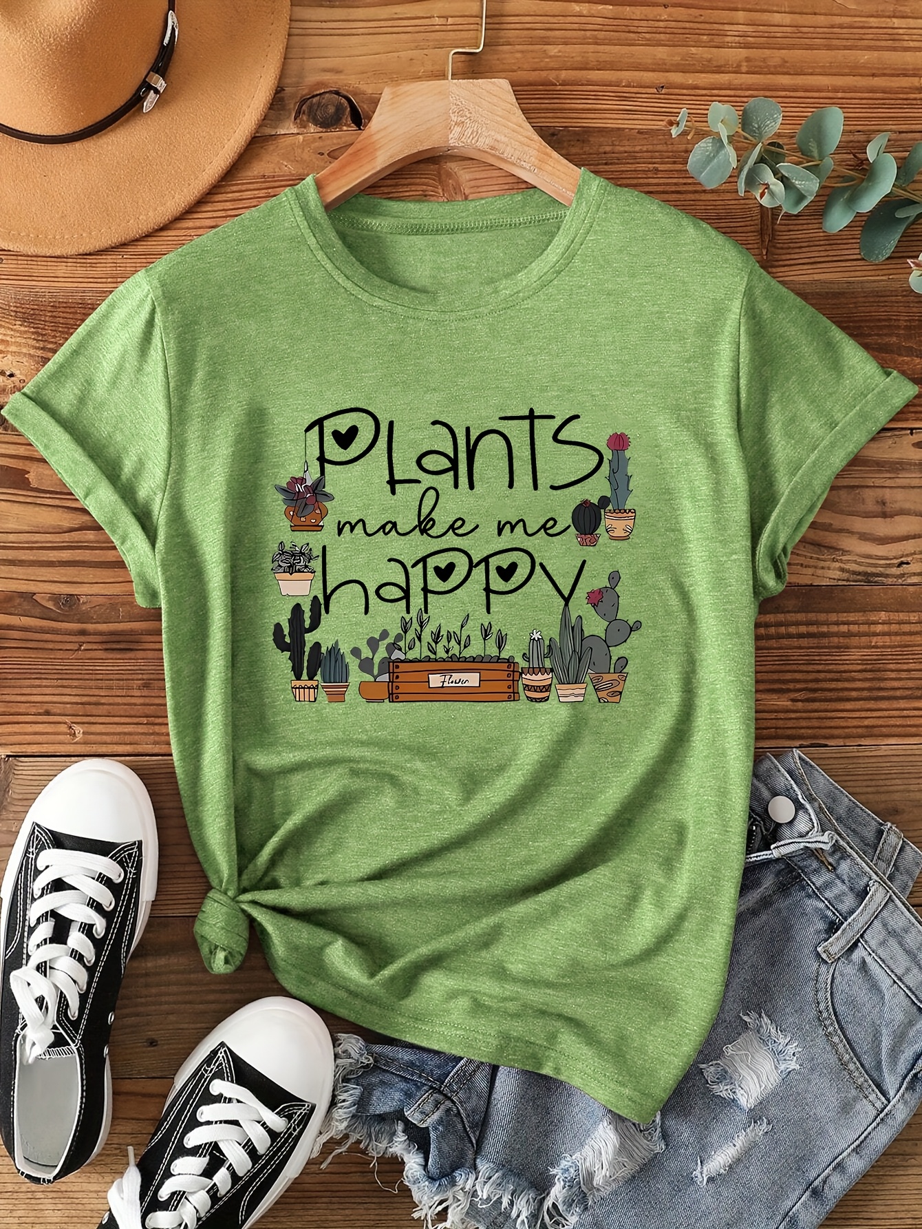 Plants Make Me Happy Women's T - Coffee Tea Or Me reseña y precio