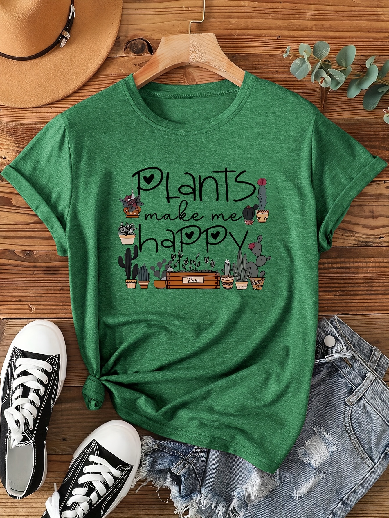 Plants Make Me Happy Women's T - Coffee Tea Or Me reseña y precio