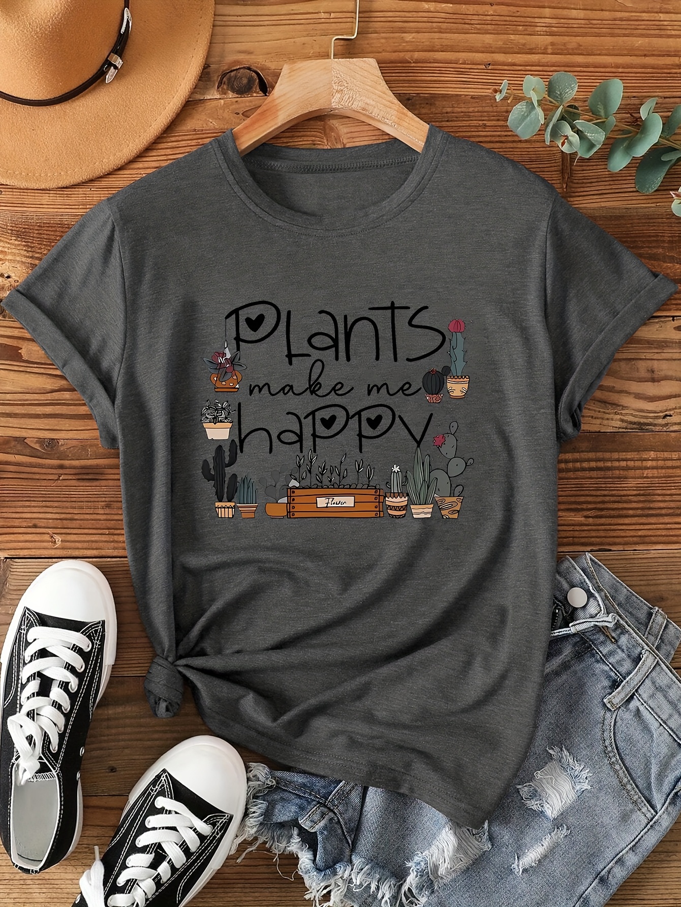 Plants Make Me Happy Women's T - Coffee Tea Or Me reseña y precio