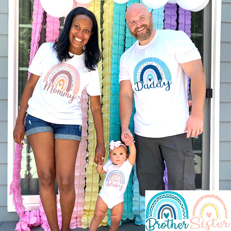 Rainbow Family Matching Outfit - Coffee Tea Or Me reseña y precio