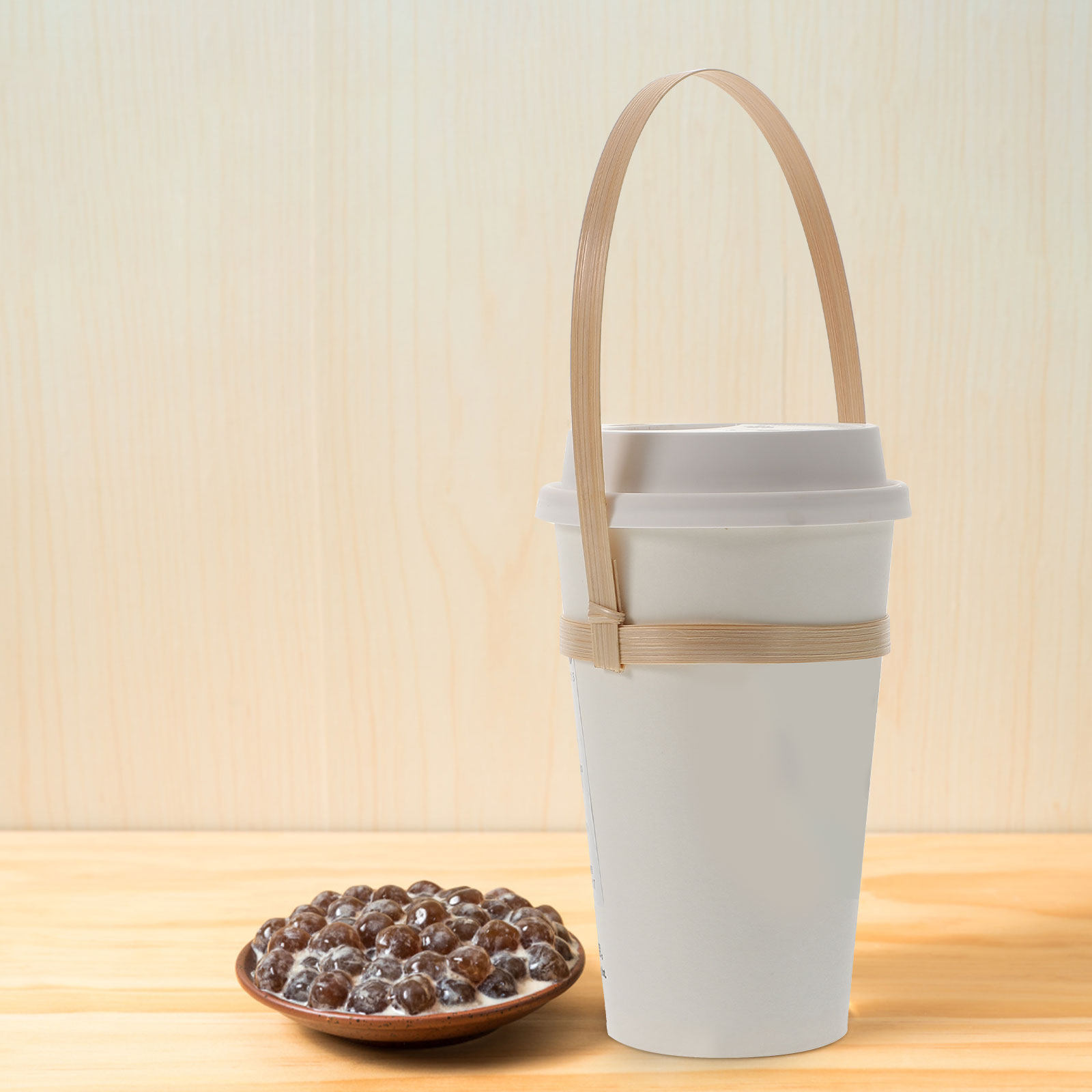 10Pcs Bamboo Drink Carrier Cof - Bamboo Tea Tray reseña y precio