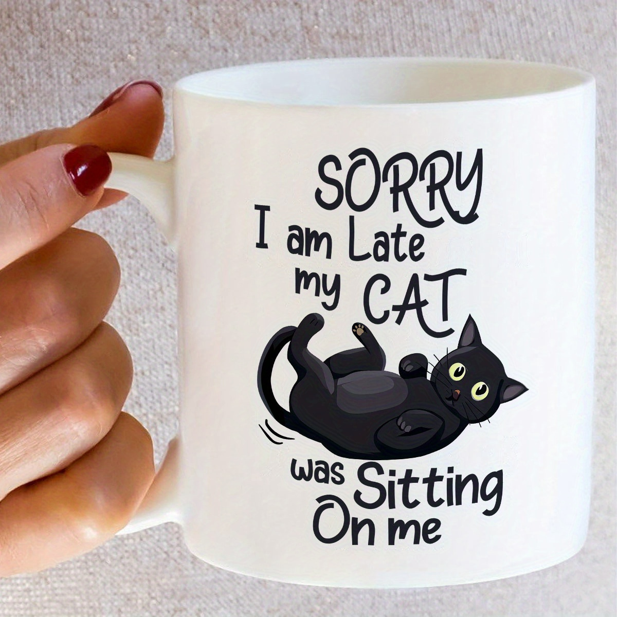 1 Funny Cat Shaped Ceramic Mug - Coffee Tea With Me reseña y precio
