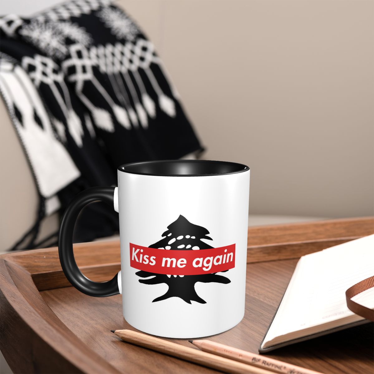 Lebanon Flag Lebanese Kiss Me  - Coffee Tea With Me reseña y precio