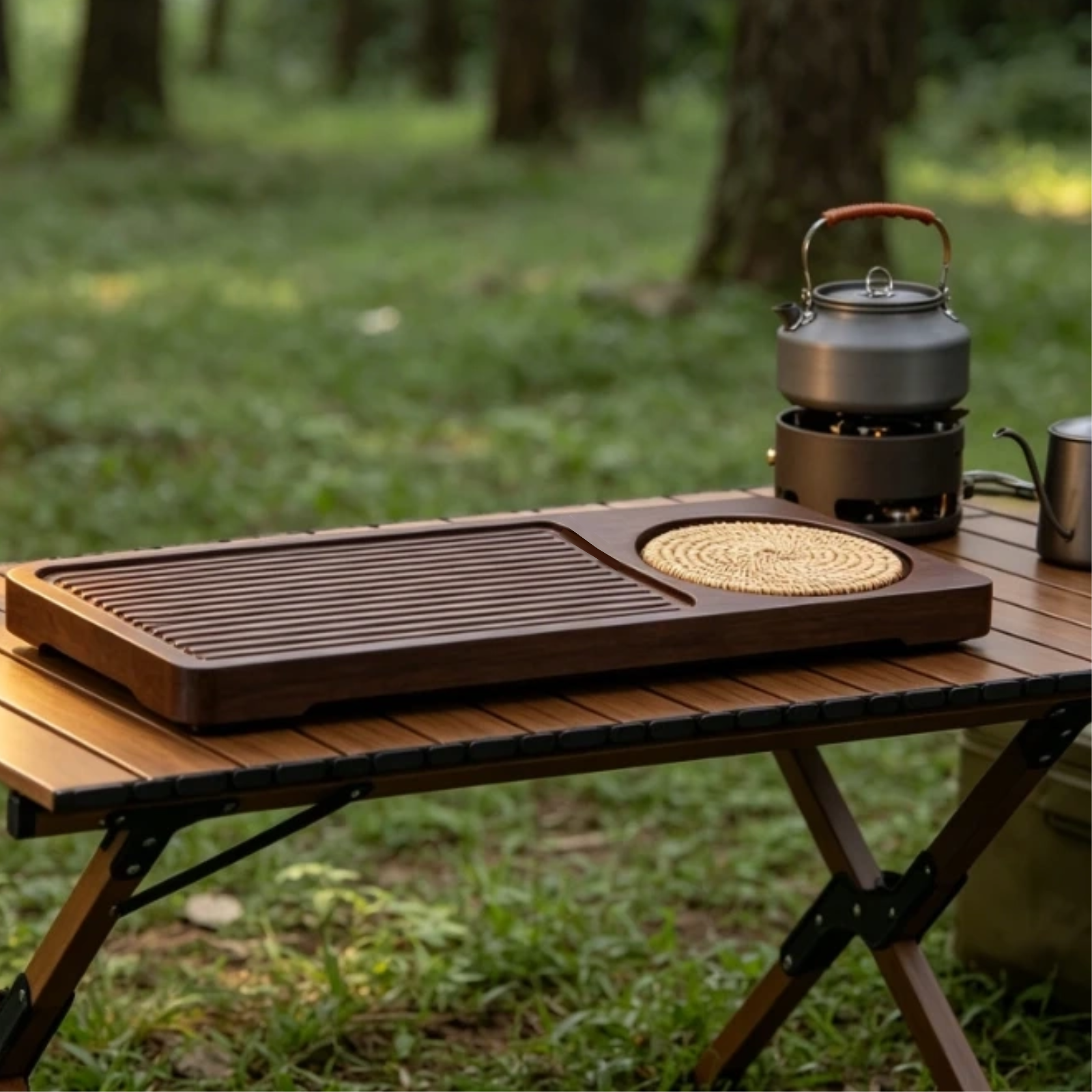 Dry Brew Bamboo Tea Tray with  - Bamboo Tea Tray reseña y precio