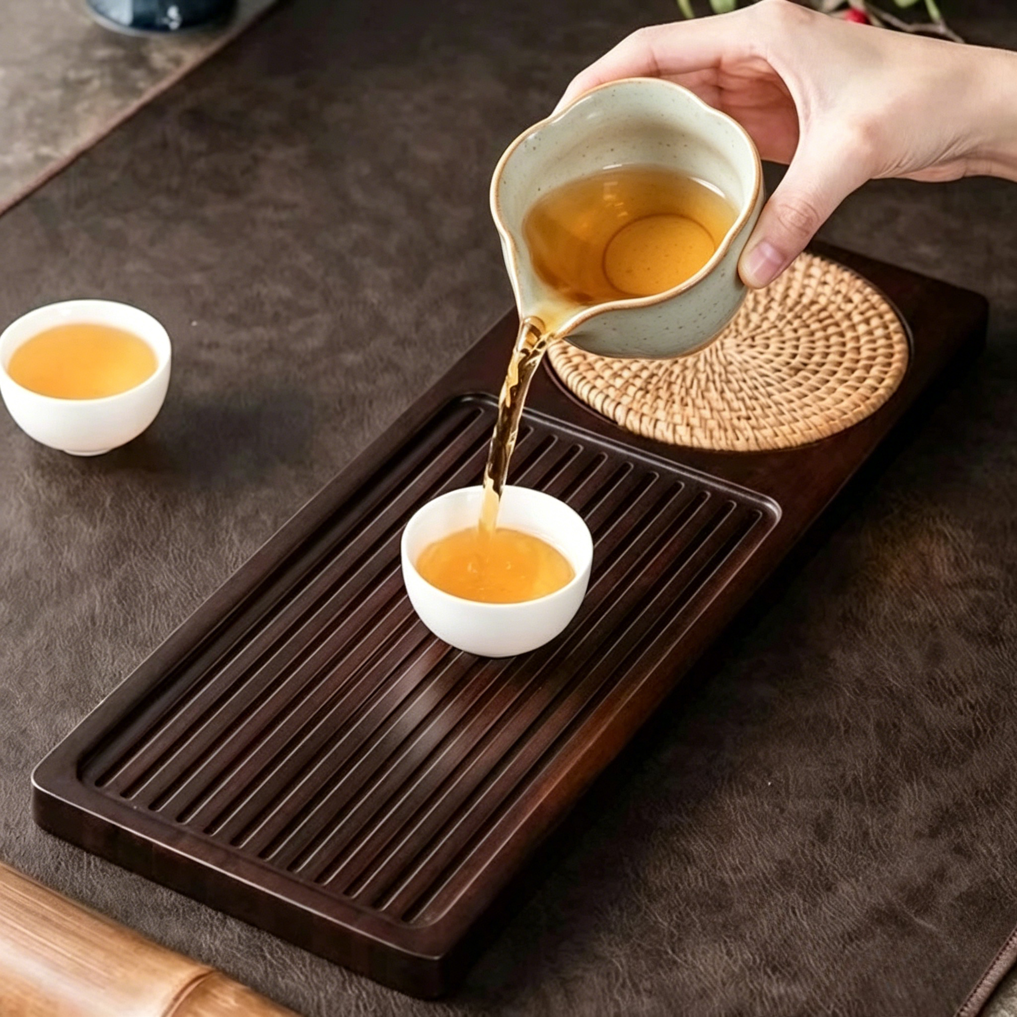 Dry Brew Bamboo Tea Tray with  - Bamboo Tea Tray reseña y precio