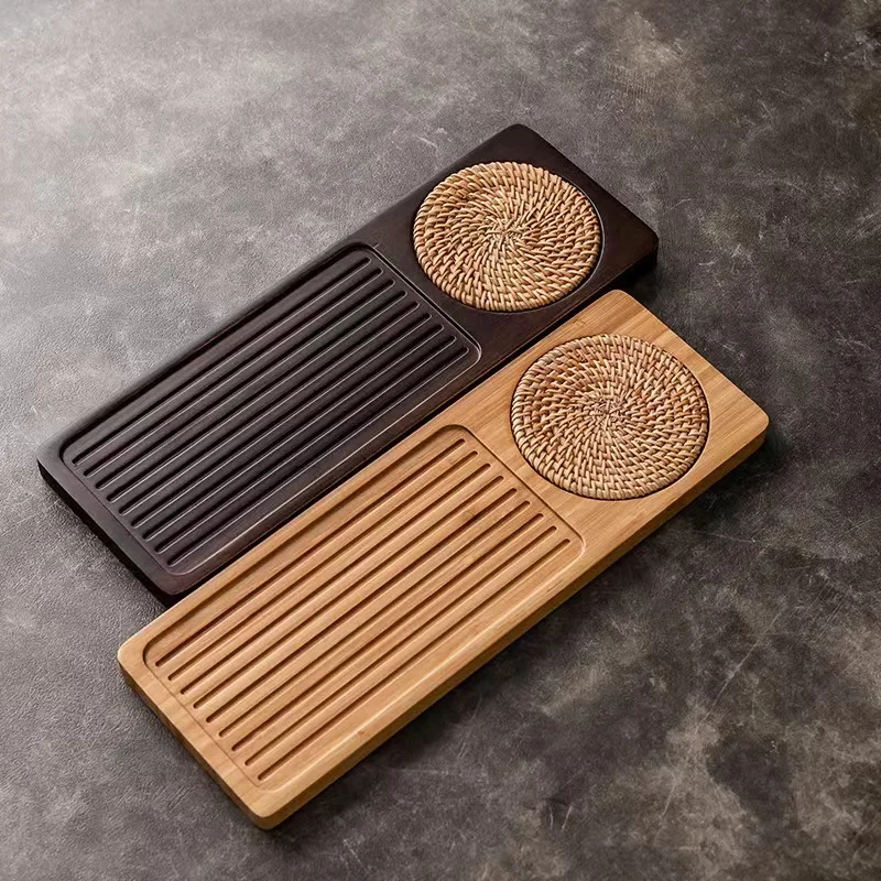 Dry Brew Bamboo Tea Tray with  - Bamboo Tea Tray reseña y precio