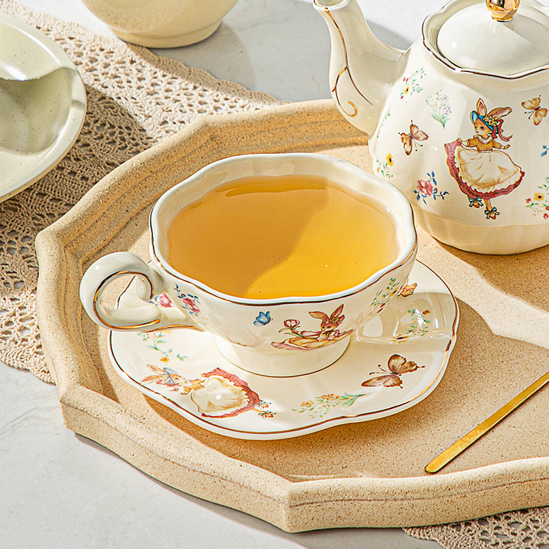 English retro coffee cup and p - Coffee Tea English reseña y precio