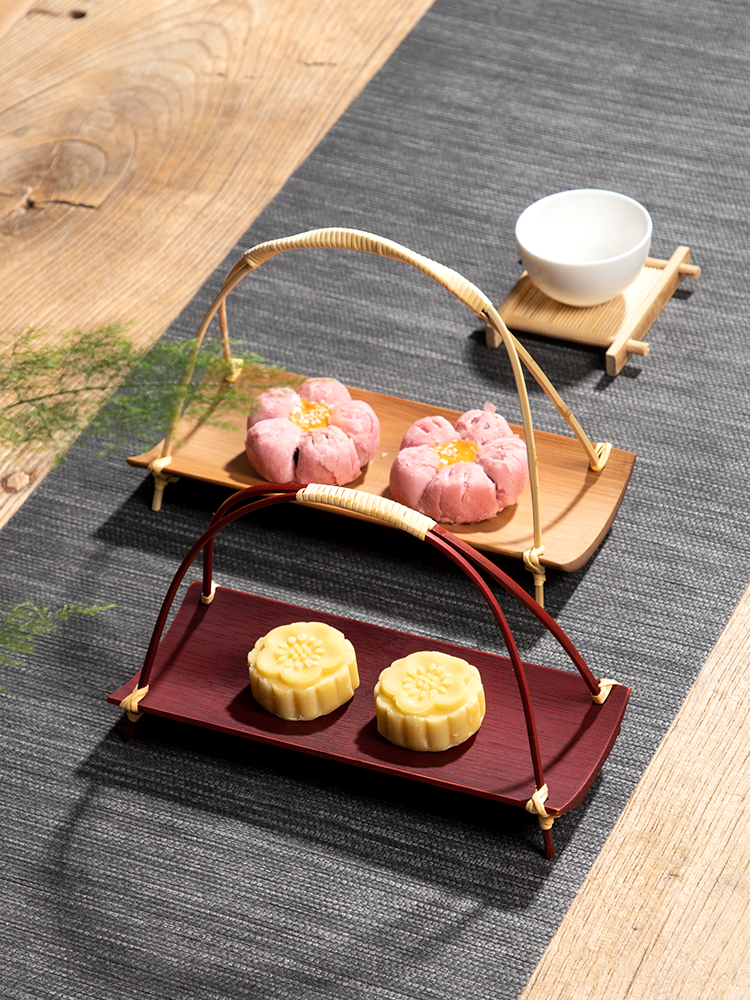 Handcrafted Bamboo Handle Frui - Bamboo Tea Tray reseña y precio