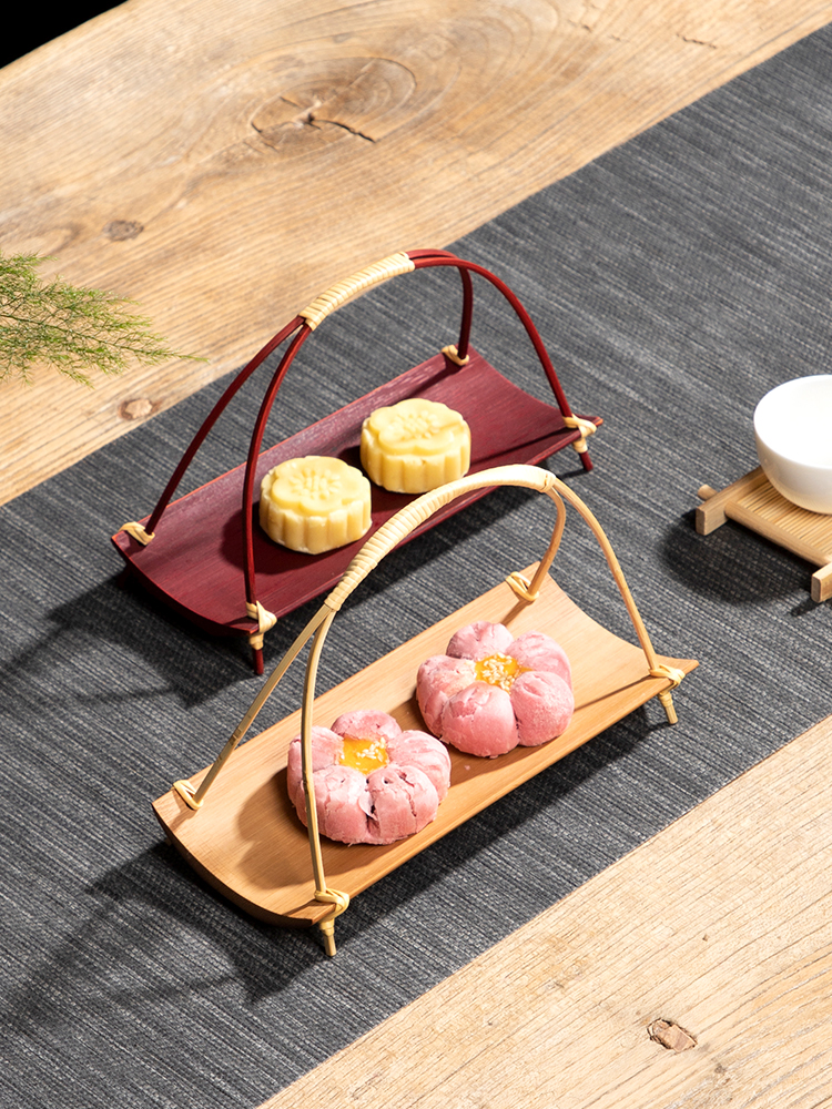 Handcrafted Bamboo Handle Frui - Bamboo Tea Tray reseña y precio