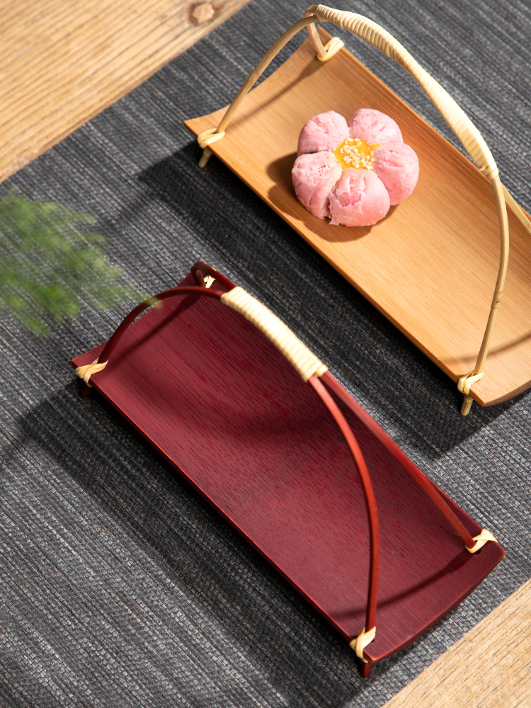 Handcrafted Bamboo Handle Frui - Bamboo Tea Tray reseña y precio