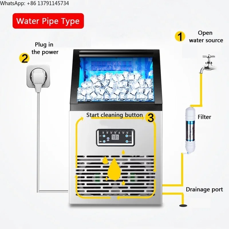 60FF Ice Maker 60kg Commercial - Coffee Tea Machine For Home reseña y precio