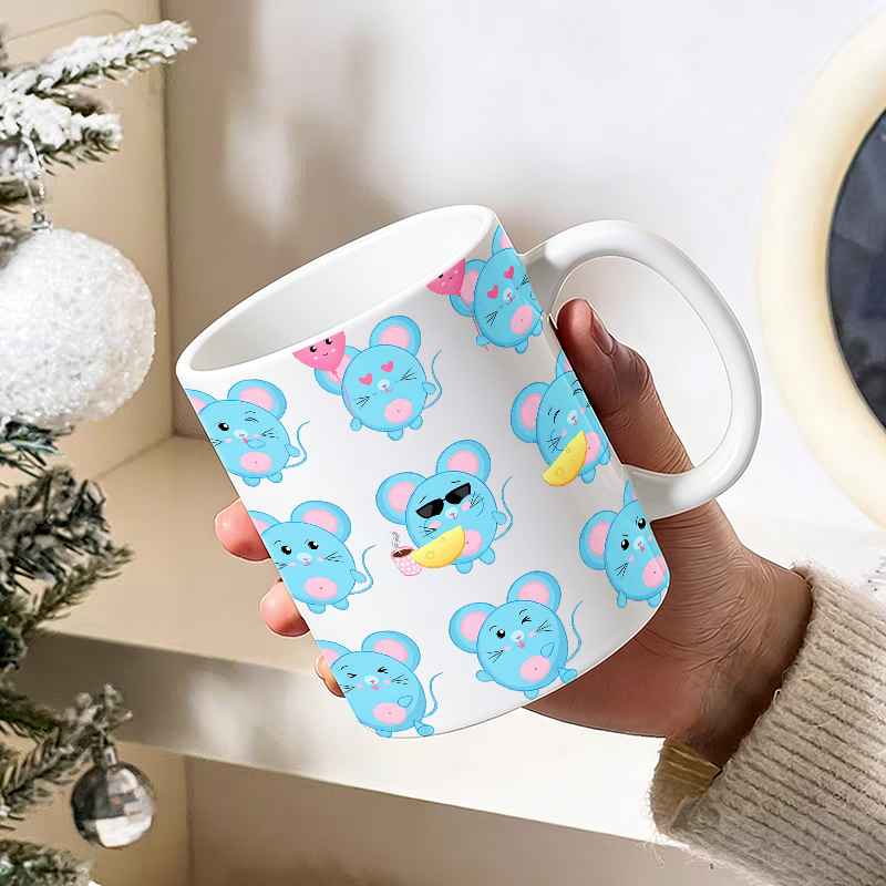 1PCS Funny Blue Mouse Emoji Ce - Coffee Tea Emoji reseña y precio