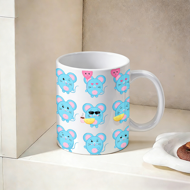 1PCS Funny Blue Mouse Emoji Ce - Coffee Tea Emoji reseña y precio