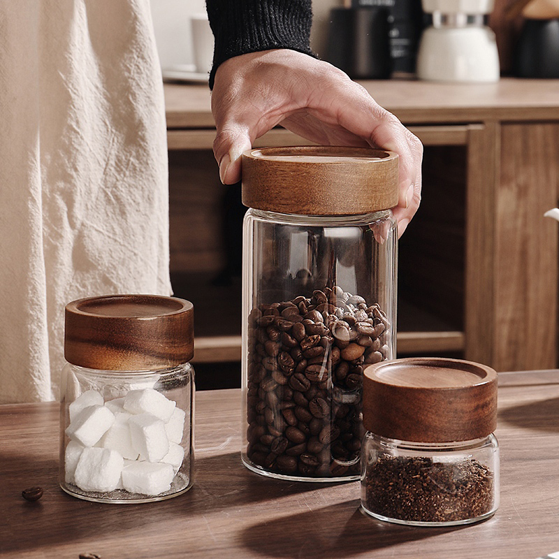 Glass Sealed Storage Jar With  - Coffee Tea Jars reseña y precio