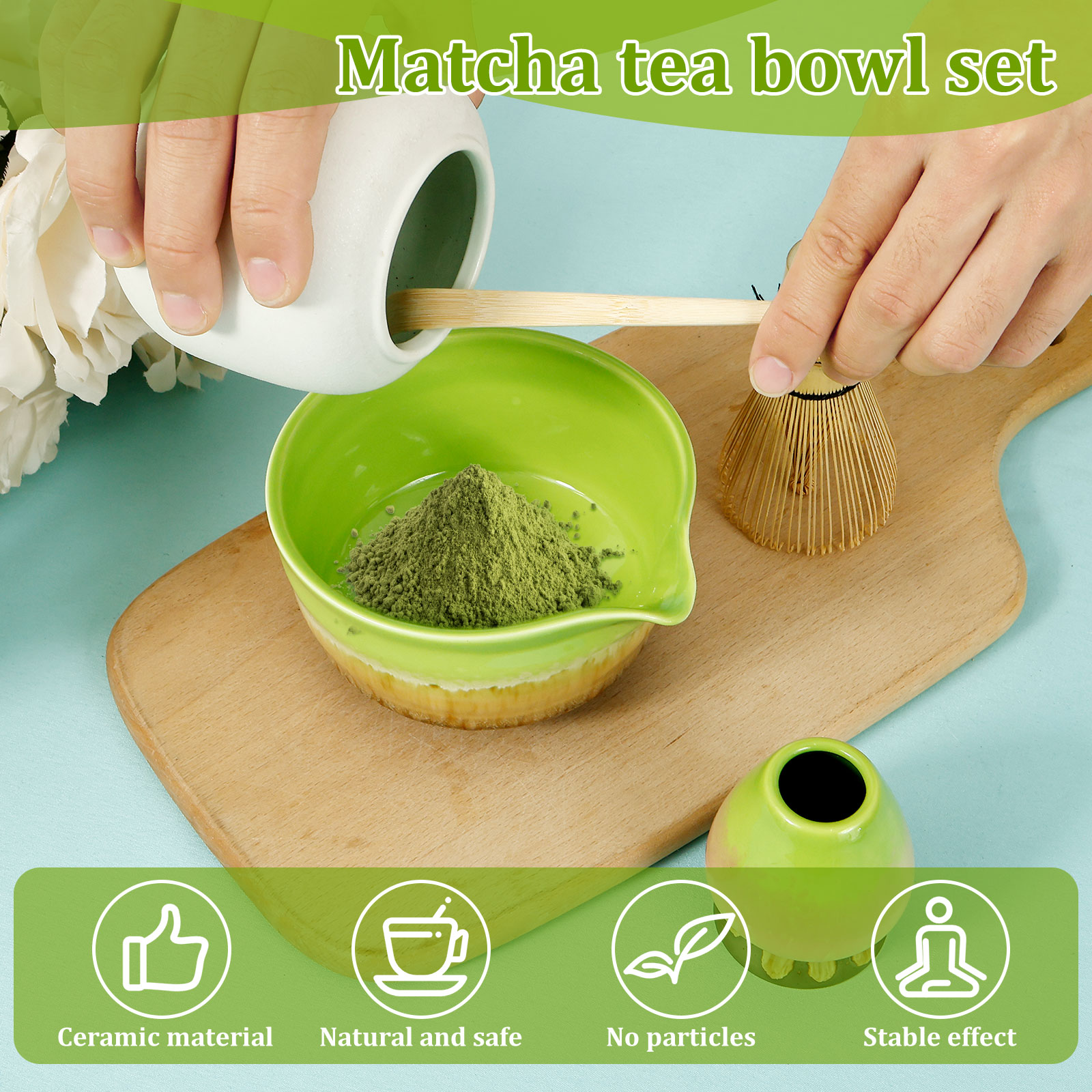 4Pcs Japanese Matcha Tea Set C - Matcha Whisk Set reseña y precio