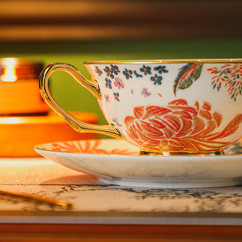 European retro bone China coff - Coffee Tea English reseña y precio