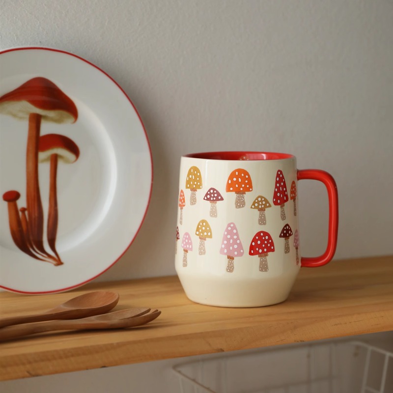 European Style Ceramic Mushroo - Coffee Tea English reseña y precio