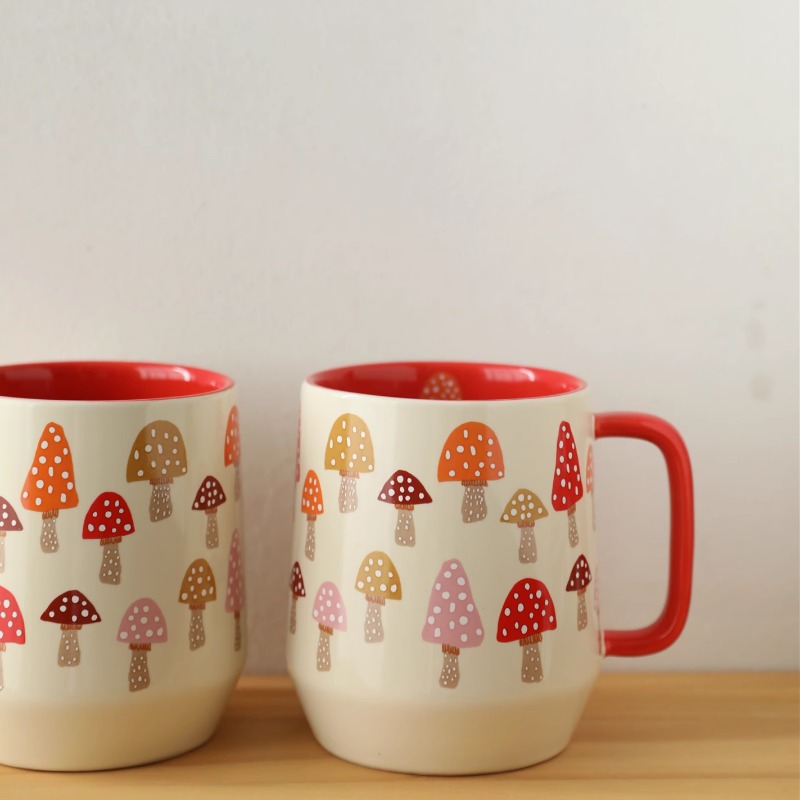 European Style Ceramic Mushroo - Coffee Tea English reseña y precio