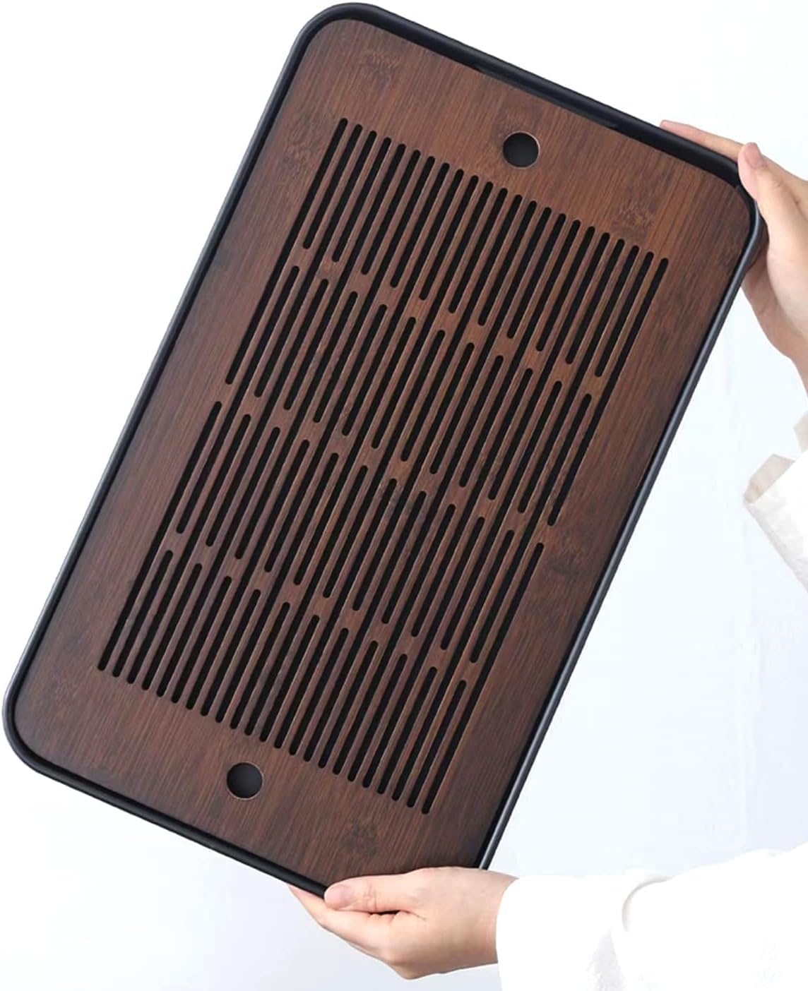 Natural Bamboo Tea Tray with H - Bamboo Tea Tray reseña y precio