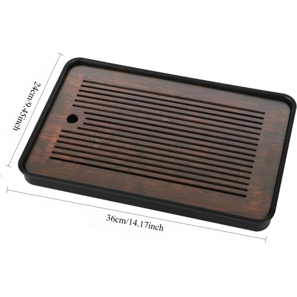 Natural Bamboo Tea Tray with H - Bamboo Tea Tray reseña y precio
