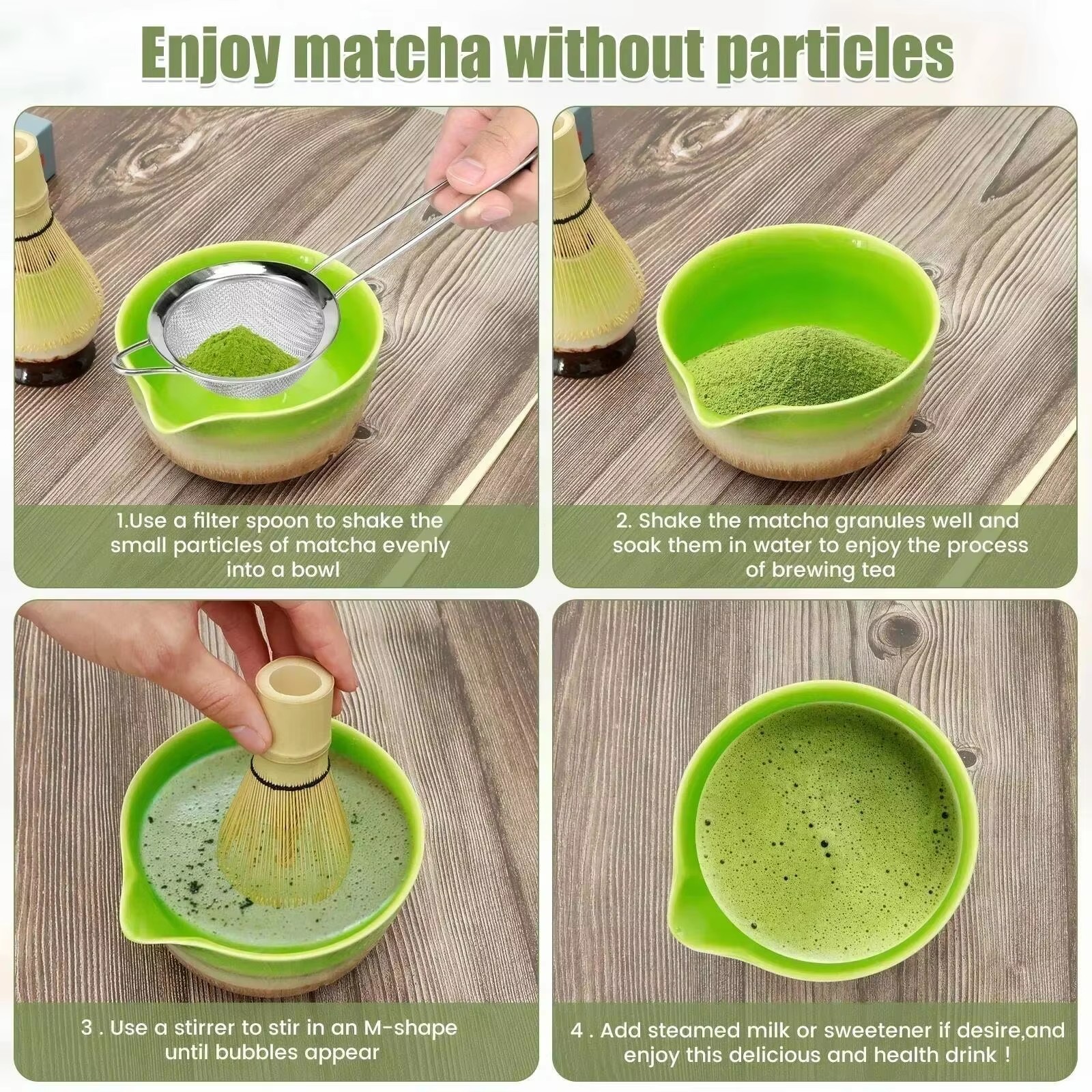 3Pcs Matcha Whisk Set Handmade - Matcha Whisk Set reseña y precio