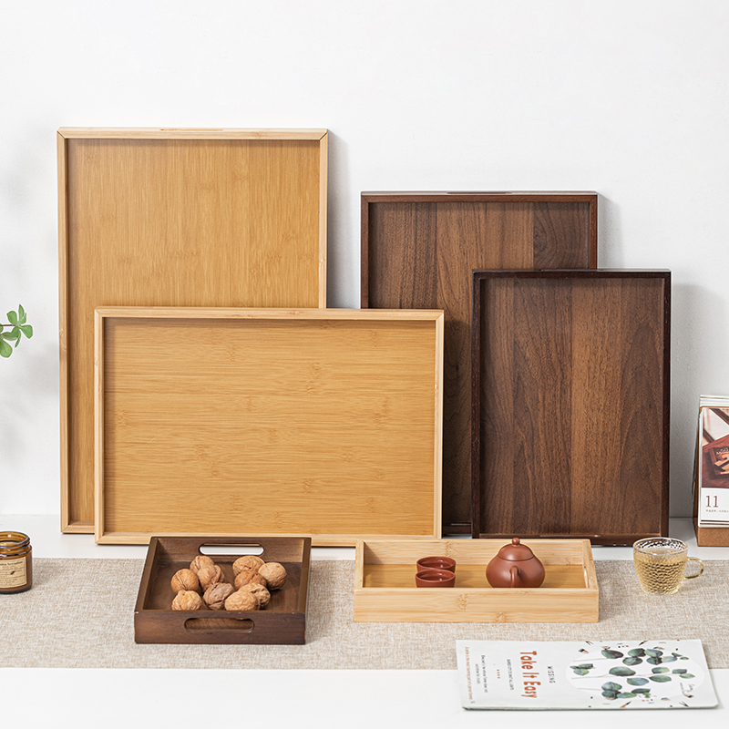 Large Size Rectangular Bamboo  - Bamboo Tea Tray reseña y precio